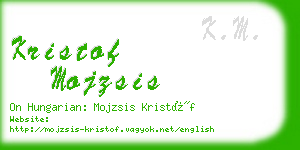 kristof mojzsis business card